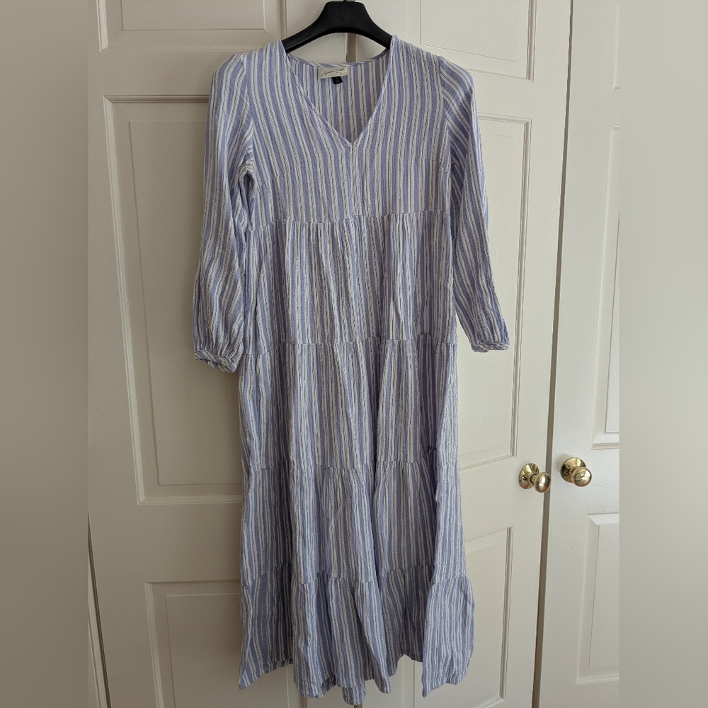 Universal Thread Striped Blue and White Maxi Dress